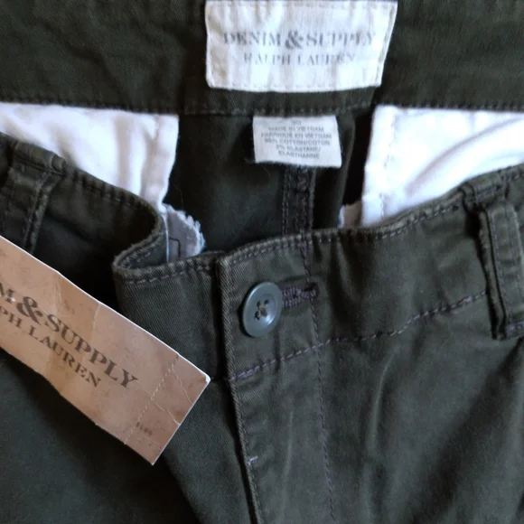 NEW RALPH LAUREN DENIM & SUPPLY ARMY GREEN CARGO PANTS WOMENS SZ 30 - Picture 7 of 10